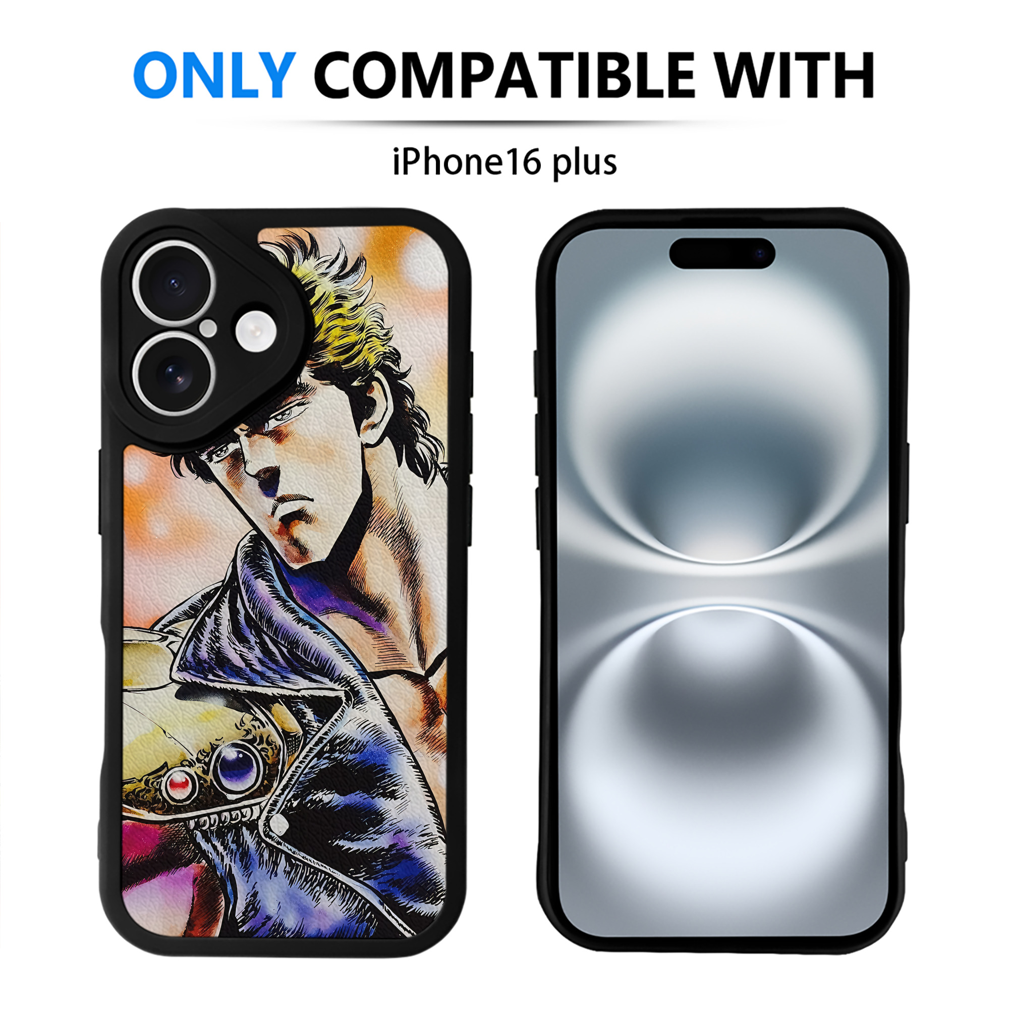 （画像用） 北斗の拳 Fist of the North Star 【iPhone 16シリーズ対応】シリコンスマホケース（レザー調） 材質：シリコン
